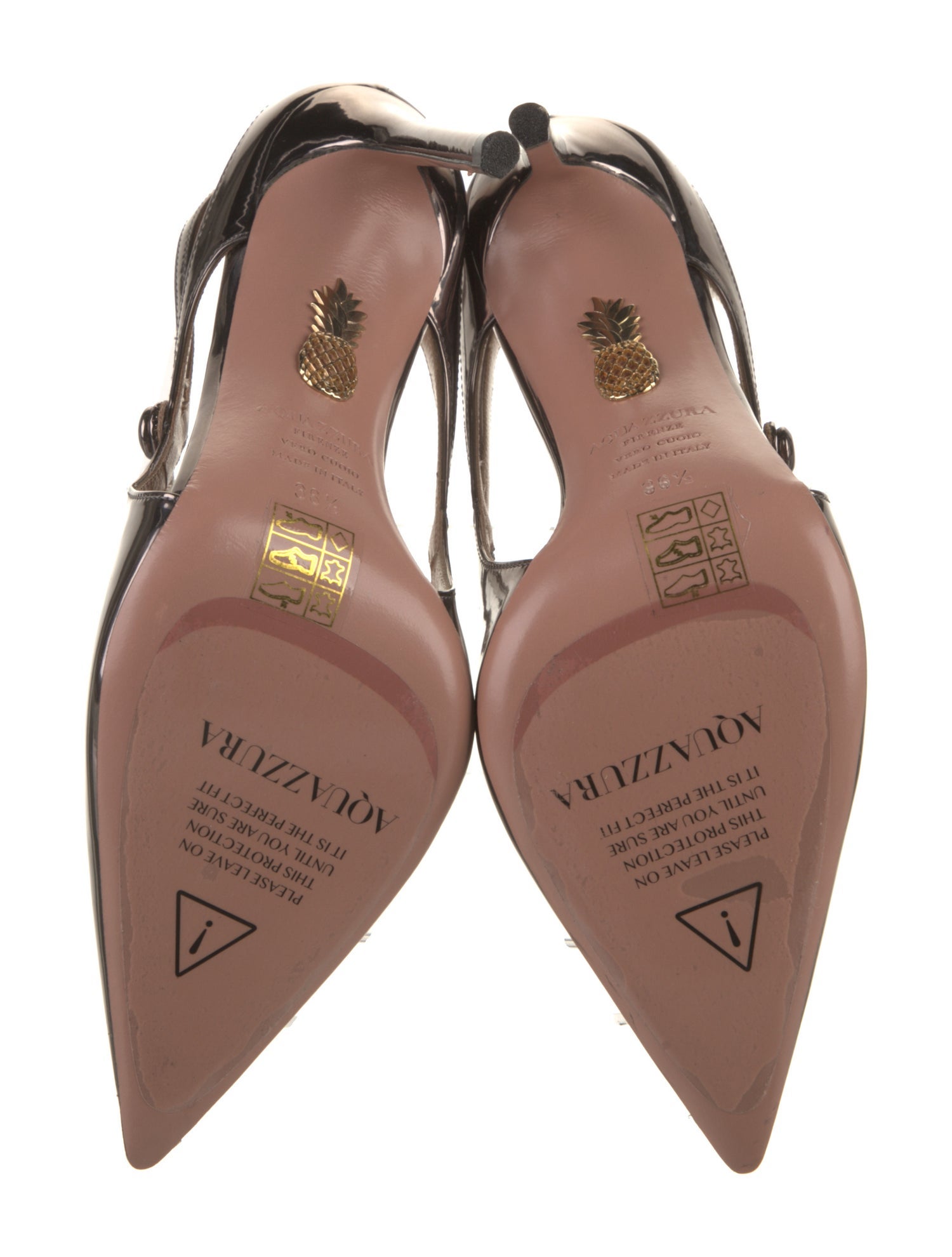 Aquazzura Patent Leather Slingback Pumps